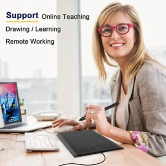 Graphics Drawing Tablet 10x6 Inch Large Active Area 8192 Levels - Picture 7 of 7